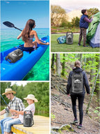 HEETA Dry Bag Waterproof for Women Men, 5L/10L/20L/30L/40L Roll Top Lightweight Dry Storage Bag Backpack with Phone Case for Travel Swimming Boating Kayaking Paddle Board Camping Beach Accessories