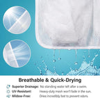 3 Pieces Above Ground Pool Storage Bag - 2 Pcs Pockets Bags & One Large Drawstring Mesh Organizer for Large Floats, Toys, Sports Balls, Towels & Beverages