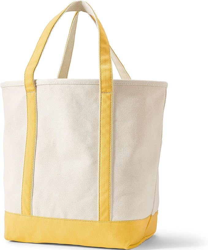 Lands' End Open Top Canvas Tote Bag