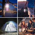 4-Pack Mini LED Pink Camping Lanterns, Portable Camping Lights, Outdoor Handled Lamps, Essential Emergency Lights for Power Outages, Hiking, Hurricane