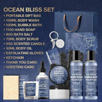 Father's Day Gift 12Pcs Men's Birthday Gift Ideas Ocean-Scented Bath Spa Set - Skin Care Gift Kit for Him, Ideal Men Gifts for Christmas, Self-Care PEARLWORLD