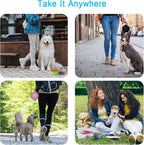 PetBonus 2-Pack Silicone Collapsible Dog Bowls, BPA Free Dishwasher Safe, Portable Foldable Expandable Travel Bowl, Food Water Feeding Cup Dish for Dogs Cats with 2 Carabiners (Turquoise, Tan)