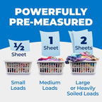 ARM & HAMMER 5-in-1 Power Sheets Laundry Detergent, Spring Rain, 50 Count, up to 100 Small Loads