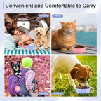 Kytely Collapsible Dog Bowls for Travel, 2Pack Dog Portable Water Bowl, Foldable Pet Food Bowl with Clasp, Pet Cat Feeding Cup Dish for Traveling, Walking, Hiking
