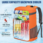 Backpack Cooler Insulated Leak Proof, Lightweight Soft Sided Cooler Backpack for Men Women, Waterproof Beach Cooler Bag Lunch Backpack for Camping Hiking Picnic Fishing Travel Outdoor