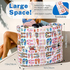 Iioscre Beach Bag for Women, Causal Hobo Pool Bags with Zipper Inner Pocket, Foldable Swim Tote Bag for Vacation Essentials
