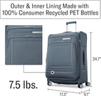 Samsonite UpLIFT Lightweight Medium Checked Softside Luggage with Spinner Wheels - Expandable - Airline-Approved, Polyester Soft Suitcase for Ultra Light Travel - Elemental Blue