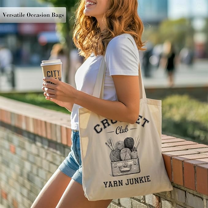 Aesthetic Canvas Tote Bag, Cute Reusable Bags for Women with Inner Pocket