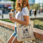 Aesthetic Canvas Tote Bag, Cute Reusable Bags for Women with Inner Pocket