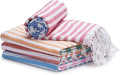 Cotton Turkish Beach Towel with Towels Oversized 36"x72" Pool Absorbent Extra Large Quick Dry Sand Travel Towel (Dobby Set, 4 Pack)