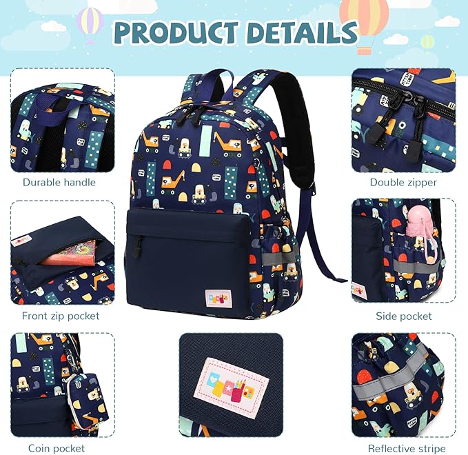mygreen Toddler Backpack, Kids Backpack for Boys and Girls with Chest Strap | with Chest Strap