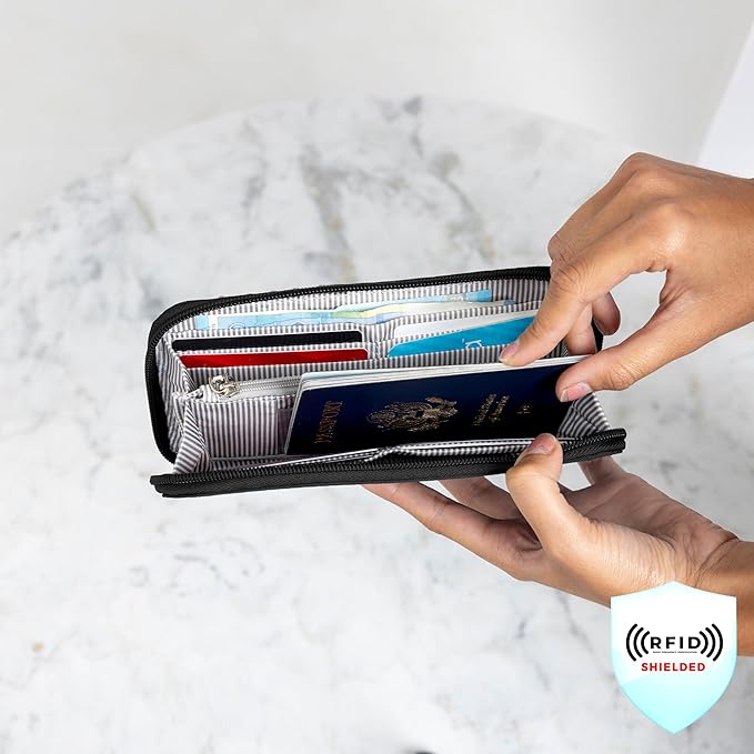 Travelon RFID Blocking Single Zip Wallet