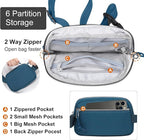 Mini Belt Bag for Women, RFID Small Fanny Pack, Womens Fashion Waist Packs with Extender Strap, Crossbody Bum Bags