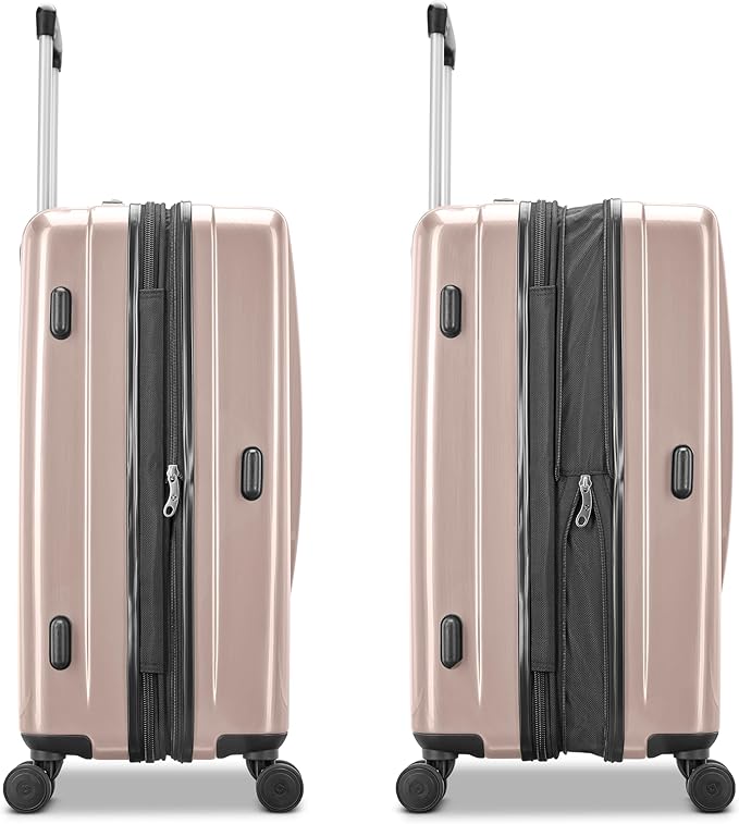 Samsonite Winfield 2 Hardside Expandable Luggage with Spinner Wheels, Artic Pink, Checked-Large 28-Inch