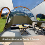 CAMPROS CP Tent 12-Person-Camping-Tents,3 Room Family Tents,Waterproof Windproof Family Tent with Top Rainfly,6 Large Mesh Windows,Double Layer,Easy Set Up, Portable with Carry Bag-20' x 9' x 72"(H)