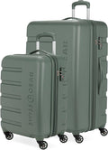 SwissGear 7366 Signature Hardside Expandable Luggage with Spinner Wheels, TSA Lock, Cup-Holder, Olive, 2-Piece Set (19/27)