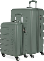 SwissGear 7366 Signature Hardside Expandable Luggage with Spinner Wheels, TSA Lock, Cup-Holder, Olive, 2-Piece Set (19/27)