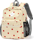 STEAMEDBUN Corduroy Toddler Backpack for Girls Boys 2-4, Kids Preschool Backpack for Kindergarten - Strawberry