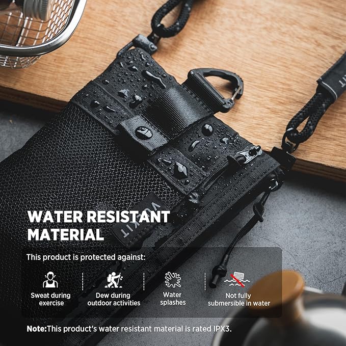 VULKIT RFID Blocking Travel Wallet for Men Women, Water Resistant Passport & Phone Holder with Detachable Lanyard and Key Ring, Lightweight Zipper Travel Wallet