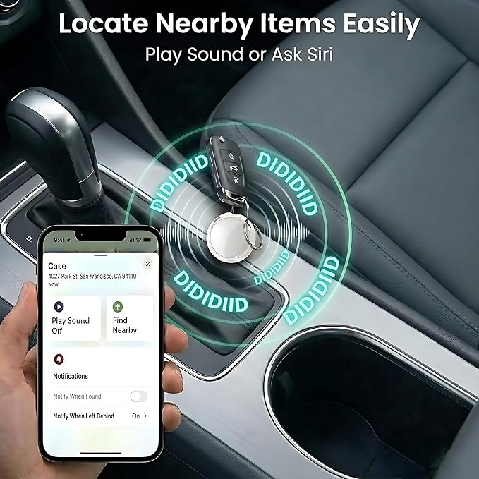 2 Pack GPS Tracker for Vehicles with Magnetic Case Global Real-Time Bluetooth Tracking Device for Cars Hidden Work with Apple Find My (iOS Only) Waterproof No Fee No Subscription No SIM Card Required