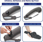 TRAVELREST Ultimate Inflatable Neck Support & Body Pillow - Airplane Pillow for Long Flight Comfort, Travel Essentials, Sleeping Accessories, Headrest Support Seat for Car (Grey)