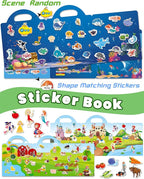 Walenced Reusable Sticker Book for Toddlers, Stickers for Kids, Toddler Sticker Book, Toddler Craft Activities, Toddler Travel Toys Boy Girl Birthday Gifts