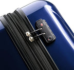 DELSEY PARIS Helium Aero Hardside Expandable Luggage with Spinner Wheels, Blue Cobalt, Checked-Medium 24 Inch