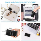 Teamkio Manicure Pedicure Set Nail Clippers Travel Hygiene Kit Stainless Steel Nail Cutter Care Set Scissor Tweezer Knife Ear Pick Utility Tools Grooming Kits with Leather Case 18 in 1 pcs (Black)