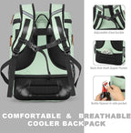 BAGPARKK Insulated Cooler Backpack,33/45 Cans Multifunctional Double Deck Leakproof Cooler Bag with Sternum Strap,Large Capacity Lightweight Travel Camping Beach Backpack