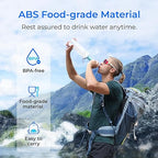 Waterdrop Gravity Water Filter Straw, Camping Water Filtration System, Water Purifier Survival for Travel, Backpacking and Emergency Preparedness, 0.1 Micron, 2 Pack, Light Blue