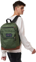 JanSport Cool Backpack with 15-inch Laptop Sleeve, Large Computer Bag Rucksack with 2 Compartments, Ergonomic Straps, Cargo Green