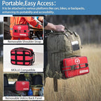 Besst Survivor 401 Piece First Aid Kit with Chest Seals -Labeled, Expandable & Mountable, Emergency Medical Kit for Home, Car, Camping & Outdoor, Waterproof Trauma Kits with Labeled Compartments