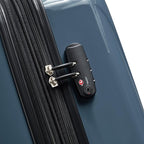DELSEY PARIS Helium Aero Hardside Expandable Luggage with Spinner Wheels, Orion Blue, Checked-Large 28 Inch