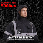 SKSAFETY Hi Vis Safety Rain Jacket for Men, Construction Work Rain Gear Heavy Duty Class 3 Rain Coat Waterproof Lightweight