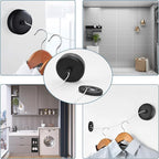 SUS304 Retractable Clothesline with Adjustable Nylon Clothing Rope for Bathroom Laundry Hotels (Black)
