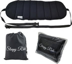Sleepy Ride - Airplane Footrest Made with Premium Memory Foam - Airplane Travel Accessories - Helps to Prevent Swelling and Soreness - Provides Comfort for Shorter Legs (Jet Black)