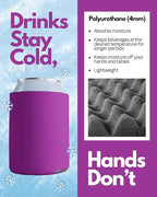 PartyPrints 25 Pack Raspberry Blank Can Cooler Sleeves, Customizable Bulk Insulated Foam for Beer, Collapsible Plain Drink Holder, Cold Soda Insulator, 12oz Regular, 16oz Tall Cans