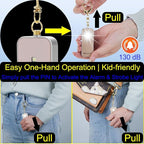 Ultrathin Personal Alarm Rainproof Ultra-Lightweight (0.8 oz) Bulky-Free Keychain Siren for Women, Students Safety. SOS Emergency 130db Hiking Alert Strobe Light. Replaceable Battery. Gold