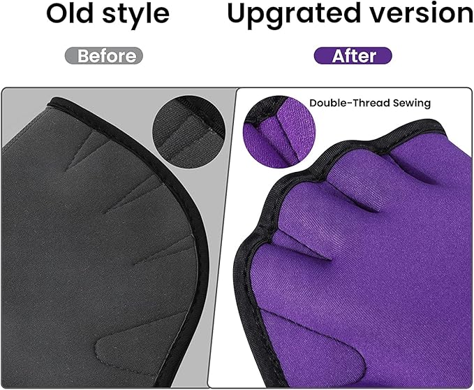 TAGVO Aquatic Gloves for Helping Upper Body Resistance, Webbed Swim Gloves Well Stitching, No Fading, Sizes for Men Women Adult Children Aquatic Fitness Water Resistance Training