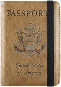 Passport Holder Cover Wallet Travel Essentials RFID Blocking Leather Card Case International Must Haves Travel Accessories for Women Men(101#Brown)