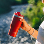 RTIC 20oz Essential Tumbler with Lid, Ceramic Lined, Insulated, Stainless Steel, Metal, Double Wall Vacuum-Insulation, Travel Cup for Iced Coffee, Tea, Hot and Cold Drink, Apres Ski