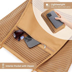 KALIDI Beach Nylon Mesh Tote Bag, Casual Tote Bag Hobo Women Foldable MAX 23L Shoulder Bag For Beach Picnic Vacation