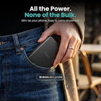 10K Magnetic Power Bank, Black, Qi2 Certified 15W Wireless Charger, LCD Display, Solid-State Battery for Safer Travel, Ultra-Slim USB-C Fast Charging Portable Charger for iPhone 17/16/15