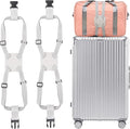 Travelkin Luggage Straps - Bungees for Suitcases, Add a Bag, Travel Bag Bungee Belt for Luggage Carry On (Grey 2 Pack)