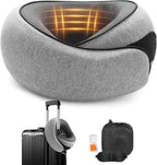 Travel Neck Pillow, Memory Foam Neck Support for Airplane, Car & Office, Breathable Portable Design with Eye Mask, Earplug Holder & Carry Bag, for Men&Women
