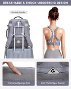 LOVEVOOK Large Travel Backpack for Women, TSA Carry on Backpack for Airplanes, 40L Personal Item Travel Bag for Women fits 17" Laptop,Waterproof Carry on Bag Airplane Approved with 3 Packing Cubes