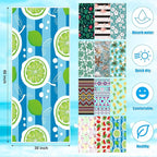 12 Pcs Oversized Microfiber Beach Towels Set 30 x 60 Extra Large Fiber Swim Pool Towel Absorbent Bath Blanket for Travel Vacation Accessories Gift Spa Soft Lightweight(Hawaii)