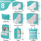 8 Set Packing Cubes for Travel, Gifts for Women Mom,Anti-Tearing Suitcase Organizer,OlarHike Vacation Essentials & Accessories for Cruise Ship