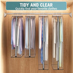 Liuoud Clear Garment Bag for Hanging Clothes 10” Gusseted, (40&50") Suit Bags for Open Closet Storage Plastic Clothes Cover for Coat, Dress, Shirts, Fur, Jacket, Wardrobe Protectors, 4 Pack