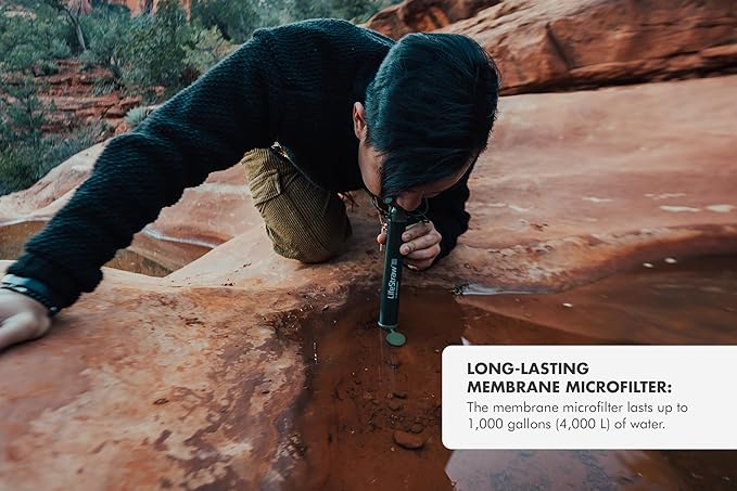 LifeStraw Personal Water Filter for Hiking, Camping, Travel, and Emergency Preparedness